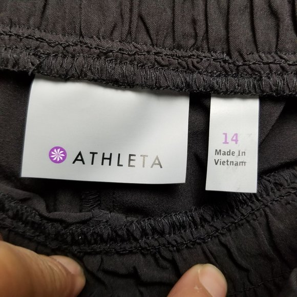 Athleta Pants Womens 14 Savannah Black Stretch High Rise City Pocket Jogger - Picture 4 of 14